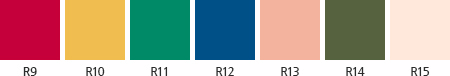 Color Samples for R9-R15